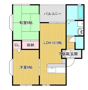 シェソワ6384【1階】の間取り