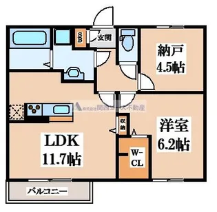 レスぺランスA棟【1階】の間取り