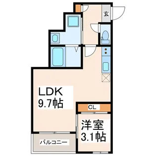 REGALEST新水前寺【3階】の間取り