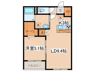 フレバンス【1階】の間取り