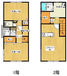 アン ベリールエム【1階】の間取り