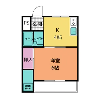 横堀ハイツ【1階】の間取り