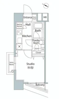 ファーストリアルタワー新宿【12階】の間取り