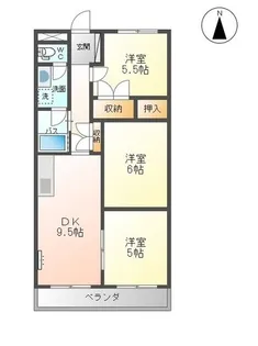 ROOMYかんの【1階】の間取り