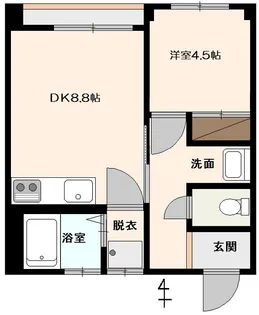 綾部エルメス【3階】の間取り