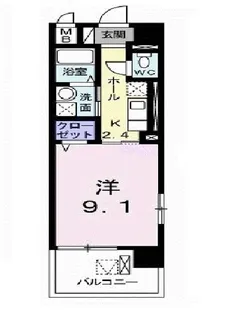 ルミエール山越【5階】の間取り