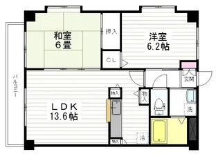 桜弐番館【4階】の間取り