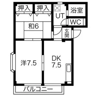 サンピュア小鹿【3階】の間取り