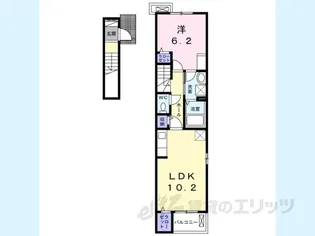 ミ・リブロ彦根駅北壱番館【2階】の間取り