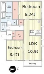 エクセレント立花【1階】の間取り
