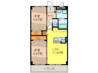 BAROCK・STELLA【4階】の間取り