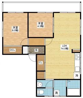 FL江平【2階】の間取り