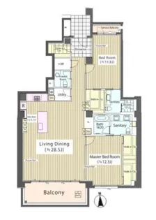 ガーデン高輪【4階】の間取り