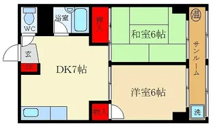 宮之阪ビル【4階】の間取り