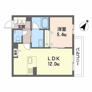 シャーメゾン光月【4階】の間取り