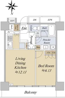 ライオンズ四谷タワーゲート【4階】の間取り