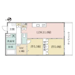 (シニア限定)ヘーベルヴィレッジ豊玉南2丁目~Village Toku【1階】の間取り