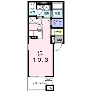 エヴィメリアD【1階】の間取り