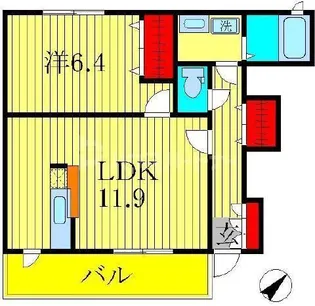 ニューブライト【1階】の間取り