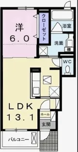 アイリスIII【1階】の間取り