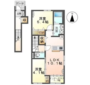 メゾンド・ソレイユ【2階】の間取り