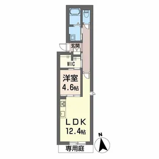 シャーメゾン北藤原【1階】の間取り