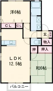 エスポワール鈴鹿A【2階】の間取り