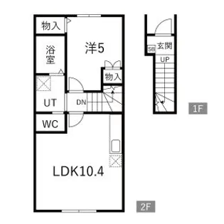 EQUUS D棟【2階】の間取り