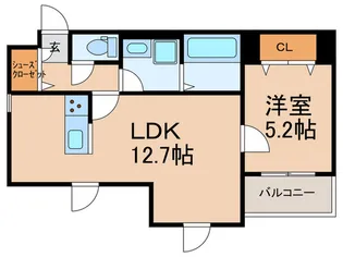 仮)Belle Lead緑橋【1階】の間取り