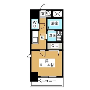 エスリード名古屋STATION WEST【6階】の間取り