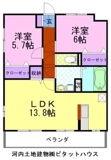 エフ プラッツ【2階】の間取り