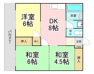 プランドール西小倉駅前【2階】の間取り