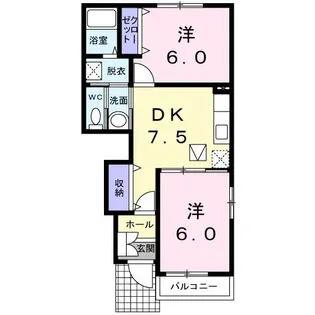 シエル・エトワレB【1階】の間取り