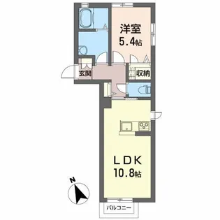 イースト ヴィレッジ【2階】の間取り