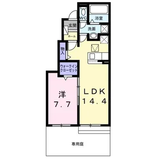 フローレス コート I【1階】の間取り