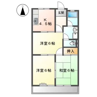サンシティ森本【2階】の間取り