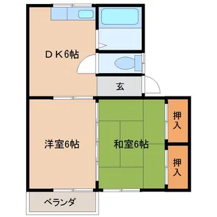 アパートメンツ吉松 D【2階】の間取り