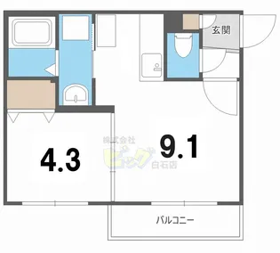 ロアジ南郷【4階】の間取り