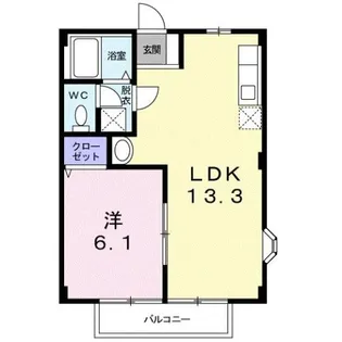 アンバーハウスKA【1階】の間取り