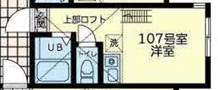 ユナイト石川町ぺルファボーレ【1階】の間取り