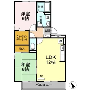 ドルフ南観音【1階】の間取り
