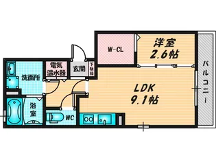 ボヌールフルール【3階】の間取り