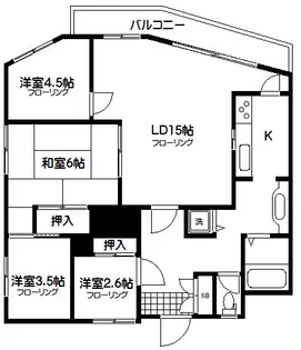 神代バタニカルガーデンズマンション【3階】の間取り