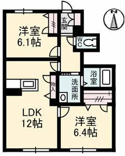 コンブリオ B棟【1階】の間取り