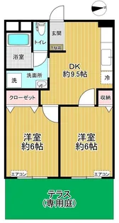 ハイツカメリア【1階】の間取り