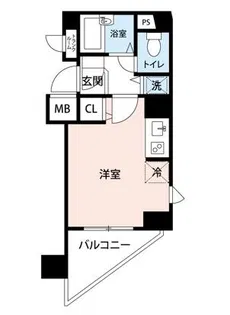 ガラステージ五反田【4階】の間取り