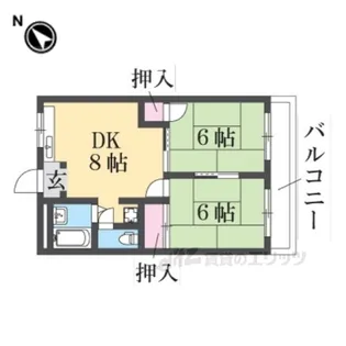 メープル・ハイツ【1階】の間取り