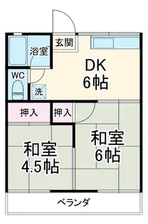 コーポ四軒屋【2階】の間取り