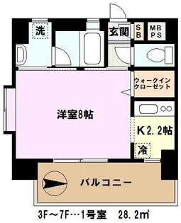 ホームワード西條【7階】の間取り