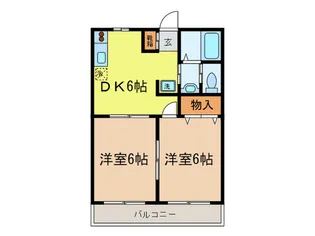 プリ-マハイツ【1階】の間取り